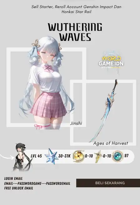 [Sea Server] Limited Reroll Jinshi + Weapon Ages of Harvest 30K Asterite Union Level 44
